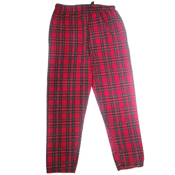 VTG Norm Thompson Flannel PJ Pants-M-90s Grunge-Cabincore Plaid-USA-Loungewear - Picture 2 of 8